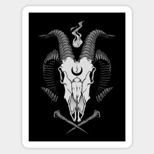 Occult Goat Skull Sticker